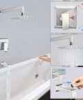 Brushed Nickel Shower Trim Kit With Valve Included, All-In-One Tub And Shower Faucet Set, Stainless Steel System In Action