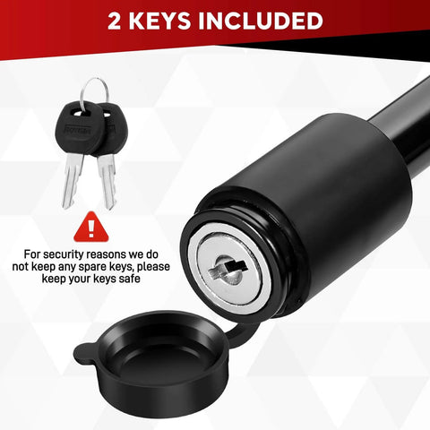 Close-up of Tough As Nails Locking Trailer Hitch Pin For Two Inch And Two Point Five Inch Receivers With Keys Included