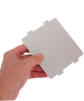 Hand holding Microwave Waveguide Cover Mica Sheet Heat Insulation Guard for High Temperature Resistance, cuttable and durable.