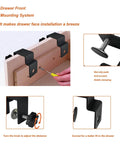 Two Pack Drawer Front Installation Clamps for Cabinets and DIY Woodworking Projects, Adjustable Drawer Fixing Clips being used