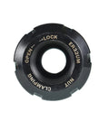 Top view of ER32 Collet Chuck With 100mm Straight Shank 25.4mm Diameter Heavy Duty CNC Milling Tool Extension clamping nut