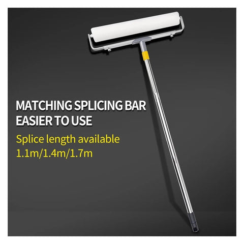 16-Inch Paint Roller Brush Set With 9Mm Pro Nap And 1.4M Extension Handle Pro Grade Wall Decor Tool showing easy-to-use splicing bar.