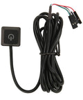 Next Level Game Ready 5.4 Foot Power Extension Cord With Glowing Led Status Light For Desktop Pc And Gaming Setups Badass Flexible Cable Extends Case Start Switch Zero Hassle with black push button and wires.