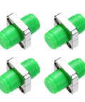FC APC Square Single Mode Fiber Optic Coupler and Simplex Cable Adapter Pack Of 4 Pro Grade Fiber Optic Connectors
