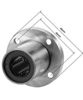 LM16UU Heavy Duty Round Flange Linear Ball Bearing Bushing 16mm Bore 28mm Outer Diameter 37mm Length Sealed On Both Sides