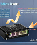 Five Port PoE Gigabit Ethernet Switch With Web Management, DIN Rail Mount, compact network switch for VLANs and remote admin