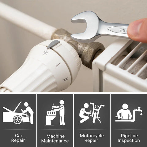 Beefy 24 Millimeter Metric Combination Wrench Built For Pros With 12 Point Box End And 15 Degree Offset in pipeline repair