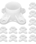 12 Pack PVC Flanges For 1 Inch PVC Pipe Table Screw Cap Fittings arranged in a grid
