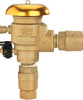Bronze 1 Inch Heavy Duty Pressure Vacuum Breaker Backflow Preventer with Quarter Turn Shutoff NPT Connections