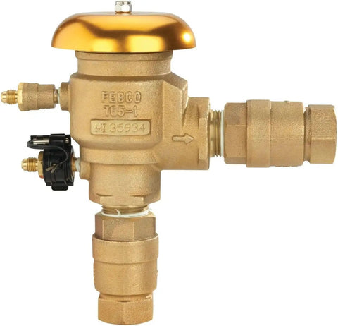 Bronze 1 Inch Heavy Duty Pressure Vacuum Breaker Backflow Preventer with Quarter Turn Shutoff NPT Connections