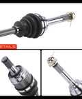 Plug And Play Front CV Axle Shaft Assembly Set 2 For Kawasaki Mule 610 and Mule SX showing close-up details of the axle parts.