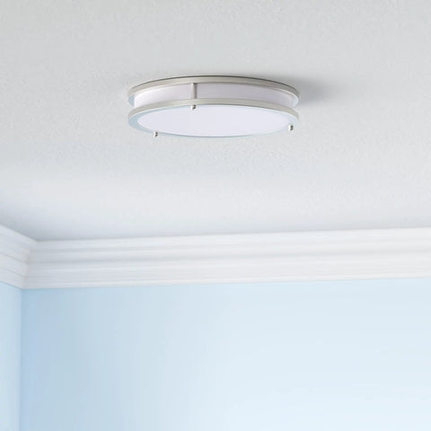 Super Bright 36W LED Ceiling Lights 3600 Lumens Dimmable Flush Mount Fixtures 13 Inch Ceiling Lamps installed in a room