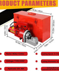 Electric Rebar Cutter With Hydraulic Pump, 1250W And 1700W Dual Motor, product parameters with dimensions and specs
