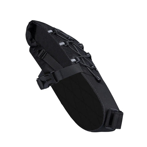 Rainproof 5.8L Bike Saddle Bag with Expandable Storage and Reflective Straps, polyester nylon, side view