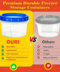Comparison of 10 Pack 17 Oz Reusable Freezer Storage Containers With Twist Top Lids Airtight Clear Plastic Meal Prep Containers