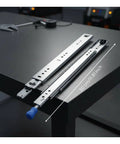 Beefy Drawer Slides Rails Thick Steel With Lock For Cabinets And RVs Smooth Full Extension Movement Industrial Grade 30 Cm