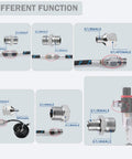 Seven Piece Airbrush Adapter Kit With Multi Size Fittings Including 1/8 In, 1/4 In And M5 BSP Threads in different uses