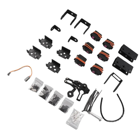 Sturdy 6DOF Robot Mechanical Arm Claw Kit With Metal Gears And Thick 2mm Aluminum Brackets, parts and servos for effective manipulation.