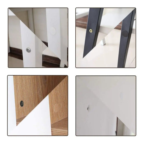 Self Adhesive Screw Hole Covers 21mm PVC Dustproof Caps For Wooden Furniture And Cabinets White 2 Sheets 108 Pcs Easy Peel And Stick Durable High Strength Adhesive No Mess Quick Diy Fix