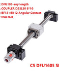 End Machined Ballscrew Set With Ballnut Housing, BK BF12 Support And Coupler for CNC Machines and 3D Printers, 450mm