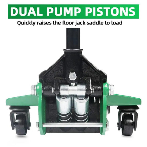 Low Profile Floor Jack Featuring Dual Pump Quick Punch Lift And Rugged Steel Construction For Tough Daily Garage Tasks And Smooth Easy Rolling Up To Three Ton Payload