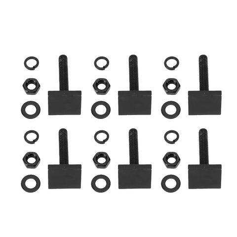 Durable Stainless Steel T Slot Bolts Kit For Secure Roof Rack Mounting Versatile Square Fit Adapter Easy Slide Install No Drilling Needed 6 Piece Set with hex nuts and washers
