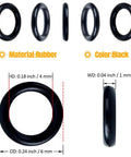 200 Pcs Archery O Rings For Broadhead Tips One Quarter Inch Replacement Rubber Bands That Prevent Loosening, black rubber