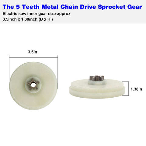 Replacement Sprocket Gear For Electric Chainsaw ABS Construction Built Tough Non Toxic Finish Fits 107713-01 And 717-04749 8.9 Cm Diameter 3.5 Cm High Easy Install Safe Eco Friendly Parts