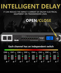 Tough As Nails 10 Socket Power Conditioner Surge Sequencer With Quick USB Type C Charger 3300W rack mount power supply with LCD display.
