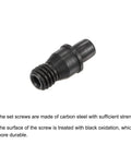 Rock Solid M6 X 17 Mm Set Screws Built Tough From 12.9 Grade Carbon Steel With Durable Black Oxide Finish Pro Grade Fasteners Shop Ready For Cnc Lathe Tool Holders And Heavy Machinery Repairs 10 Piece Pack close-up of black oxide finished set screw