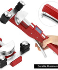 QWORK Tube Bender Kit For Soft Copper And Aluminum Pipes Ratchet Style Bending Tool 1/4 To 7/8 Inch for precise tube bending.