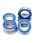 Top Tier 4 Pcs 6903RS Bearings For Bike Hubs Measure 17x30x7 Mm, showing durable sealed bearings with blue rubber seals.