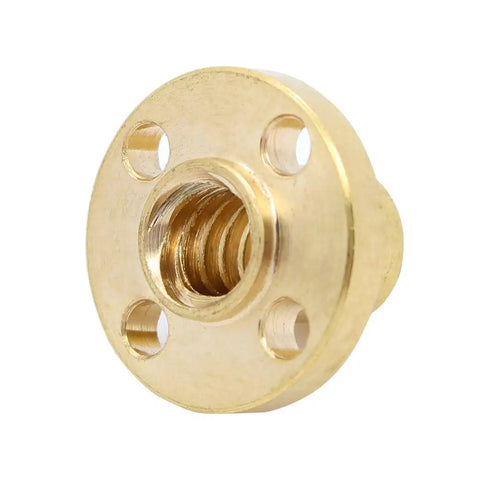 Close view of Two Pack Brass Nut For T8x8 Lead Screw 8mm Diameter Acme Thread 2mm Pitch 4 Start 8mm Lead For 3D Printer Z Axis
