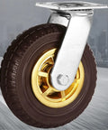 Heavy Duty Rubber Caster Wheels 4 Inch Swivel Rollers with a robust rubber tire and metal mount for utility carts and shop gear.