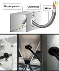 Kickass Heavy Duty Rubber Grommets For Wiring Harness Protection 2 Inch Inner Diameter in panel sealing wires securely.