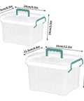 Clear Multi Layer Medicine Storage Box And First Aid Organizer For Home Office And Travel Durable Plastic With Easy Carry Handles