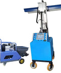 Professional Grade Fully Automatic Wall Leveling Machine Compact Cement Plaster Tool For Rapid Interior Remodels And Contractor Sites Built Tough Smooth Operator Zero Hassle with control panel and cement mixer.