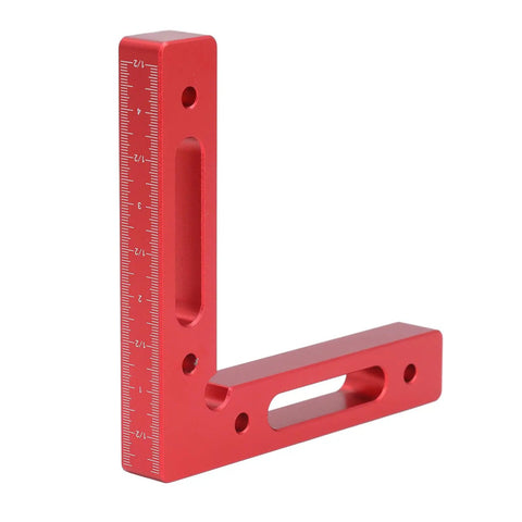 90 Degree Positioning Square Aluminum Alloy Right Angle Tool For DIYers Woodworking Projects Cabinets Drawers Boxes Frames With Clear Inch And Millimeter Scales Anodized Red Finish Lightweight Durable, 120mm red aluminum square