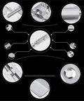 Close-up views of Darn Tough Stainless Steel Sliding Bolt Door Latch With Smooth Automatic Return Action for security hardware.