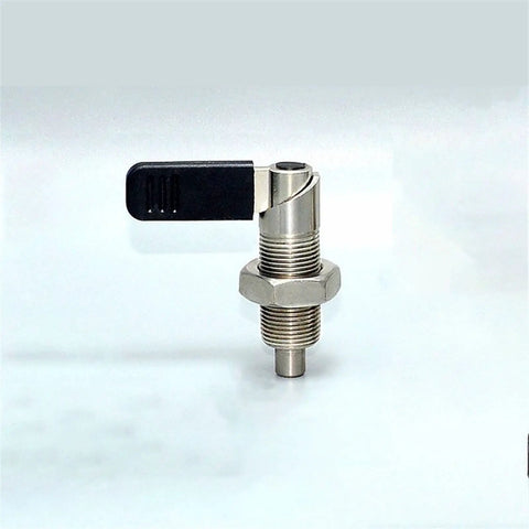 Tough As Nails Precision Lever Index Plunger Pin with locking collar, 180 degree angle for heavy duty tasks.