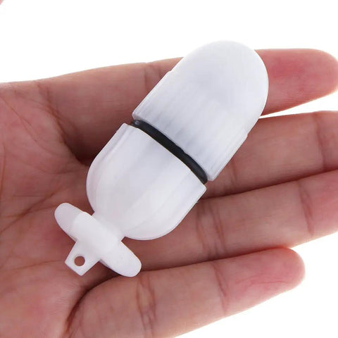 Close-up of white component for 2 Pack Underwater Strobe Signal Lights for Night Dives, LED Diving Beacon Beams, Red Safety Lamp.