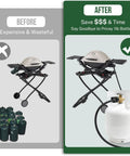 8 Foot Propane Hose Adapter 1Lb To 20Lb With QCC1 Type1 CGA600 Connection for Weber Q grills; comparison with propane tanks.