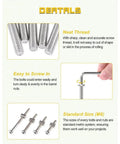 Must Have DIY Crib Hardware Replacement Kit For Delta Graco Dream Baby Beds With M6 Hex Drive Bolts And Barrel Nuts 40 50 60 70 80 Mm Includes Nuts And Wrench 25 Sets Silver, showing screw thread details and usage examples