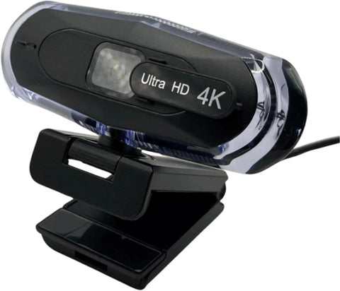 4K Ultra HD Webcam with Stand and LED RGB Lighting, 95 Degree Wide Angle, Auto Focus, 1080P60FPS Video, USB 2.0 for Video Conferencing