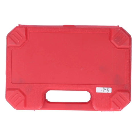Red storage box for Beast Of A Screw And Fastener Extractor Set 25 Piece Molybdenum Steel Damaged Screw Remover Kit For Rusty Bolts And Nuts