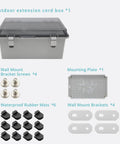 Large Outdoor Electrical Waterproof IP67 Junction Box With Clear Cover For Easy Status Check Weatherproof Extension Cord Enclosure 6 Entry Ports Heavy Duty Outdoor Power Box Ideal For Yard Workshop And Patio Use, 11.4x8.2x5.6 in