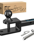 2 Inch Rear Trailer Hitch Receiver Kit For ATV UTV Converts Your Hitch To A Standard 2x2 Receiver With Tow Hook, shown with components