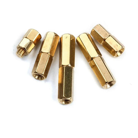 300 Pcs M3 Brass Fastener Kit With Copper Pillars, Stand Offs, Hex Column Spacers, Threaded Screws And Nuts For Electronic And Mechanical Projects, DIY Nerds And Makers, Precise Alignment And Conductivity brass hex standoffs