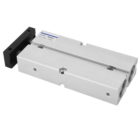 Double Rod Pneumatic Air Cylinder 20mm Bore 75mm Stroke Aluminum Alloy Double Acting Built Tough With Hard Oxidation Treatment