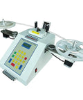 Rock Solid SMT SMD Parts Counting Machine With Auto Leakage Detection And LCD Display For Heavy Duty Electronics Assembly and Dead Accurate Component Tracking With No Sweat Operation Setup showing reels and control panel.